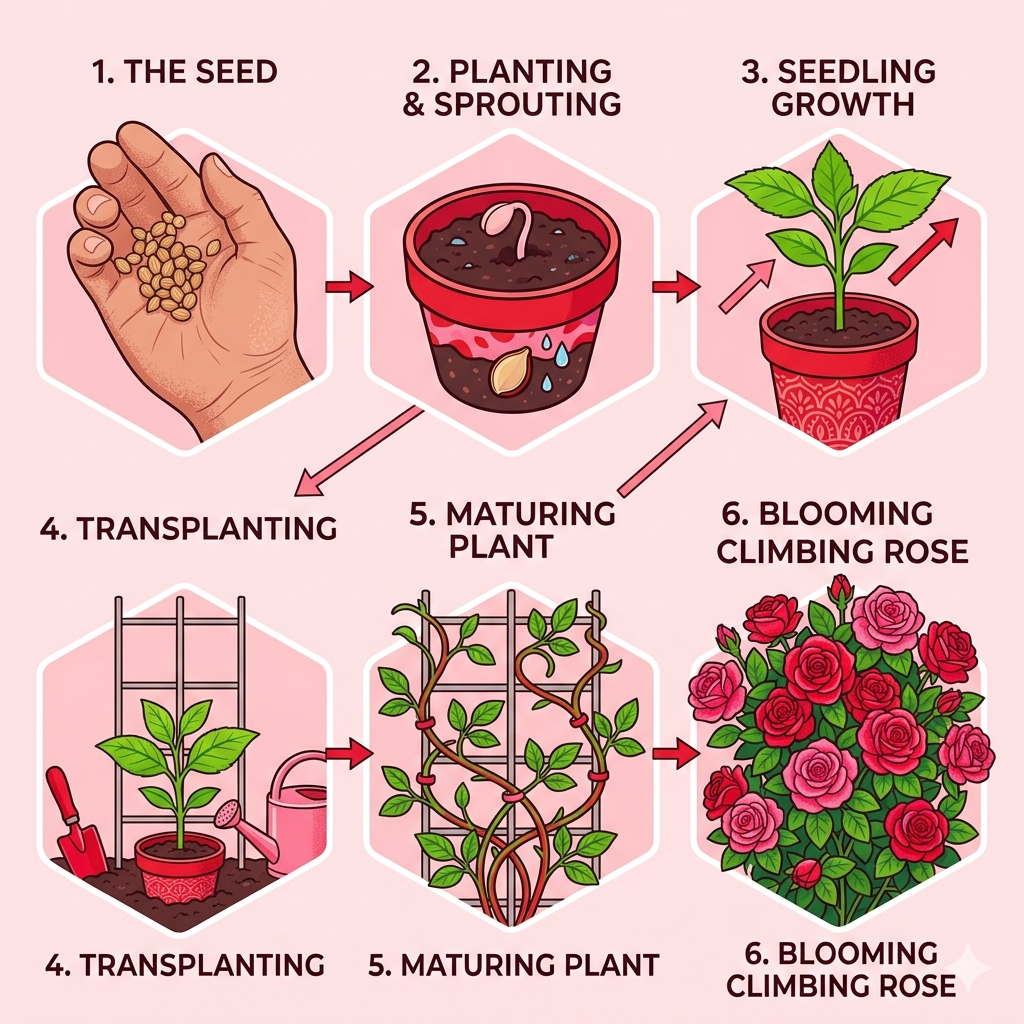 RoseClimb Elegant Climbing Rose Seeds