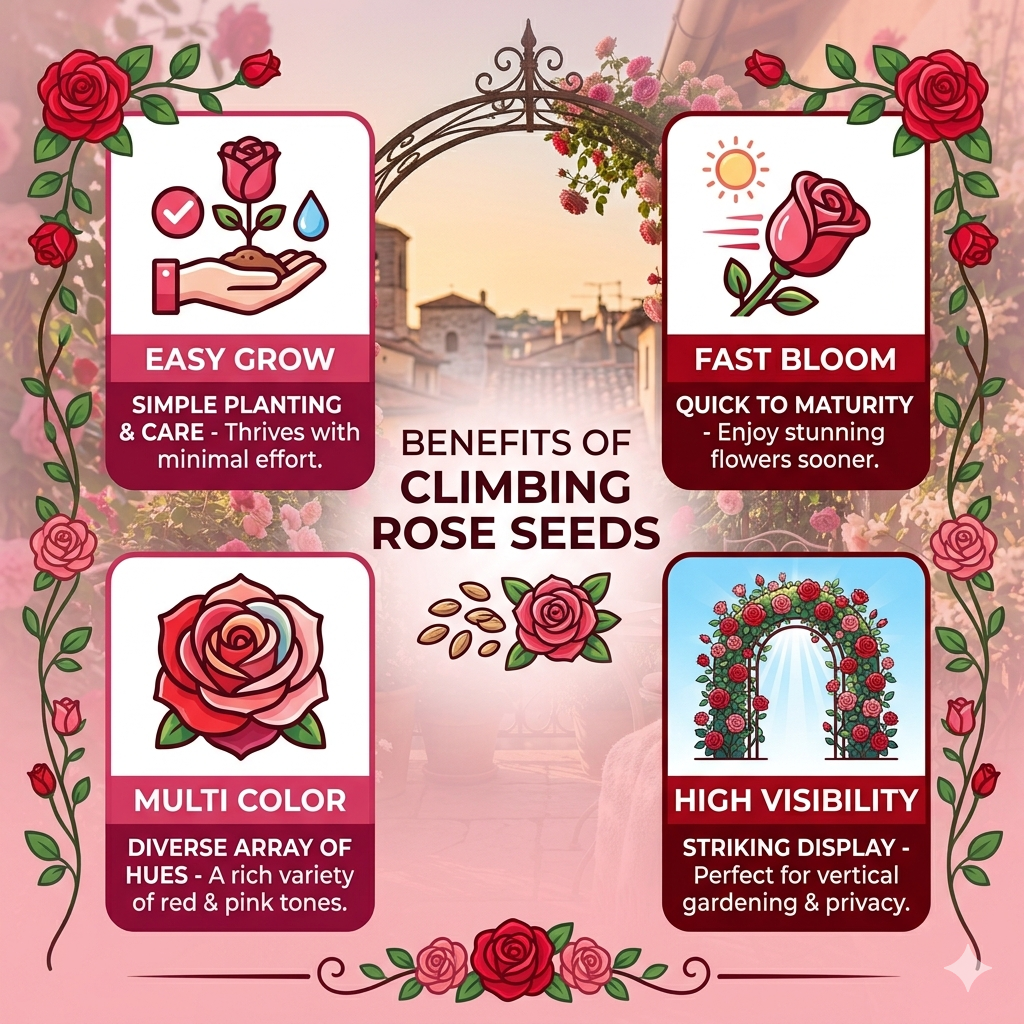 RoseClimb Elegant Climbing Rose Seeds