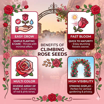 RoseClimb Elegant Climbing Rose Seeds